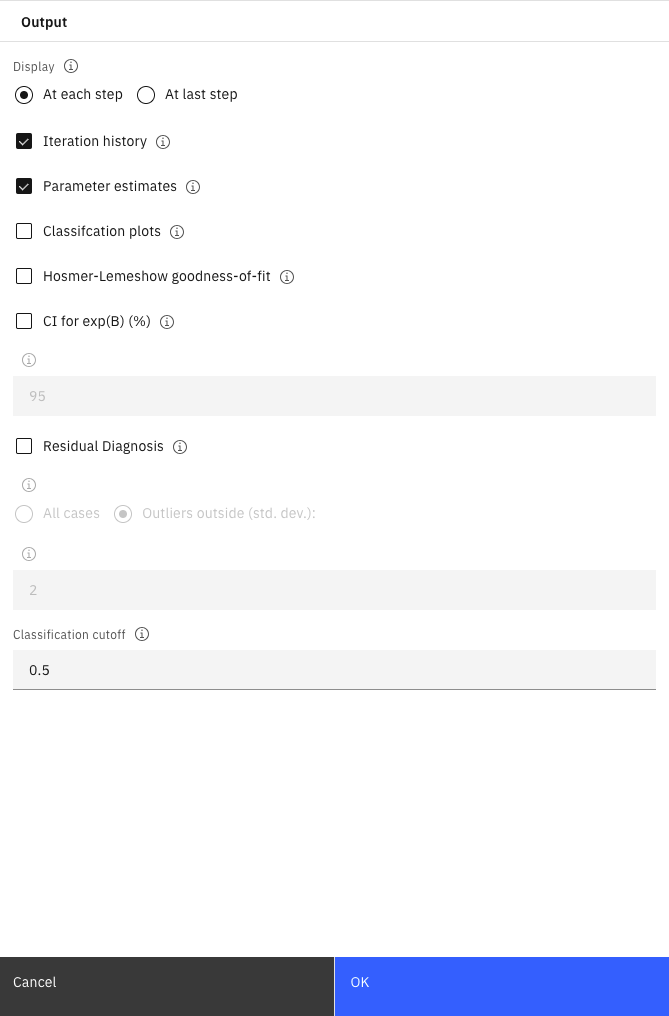 Logistic node options