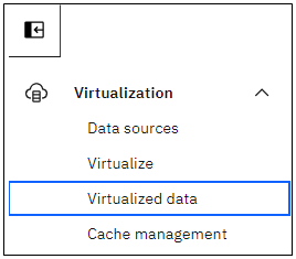 Data Virtualization Service menu