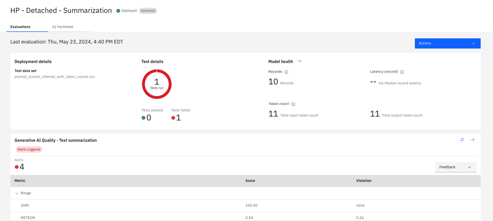 Analyze detached prompt template evaluation results